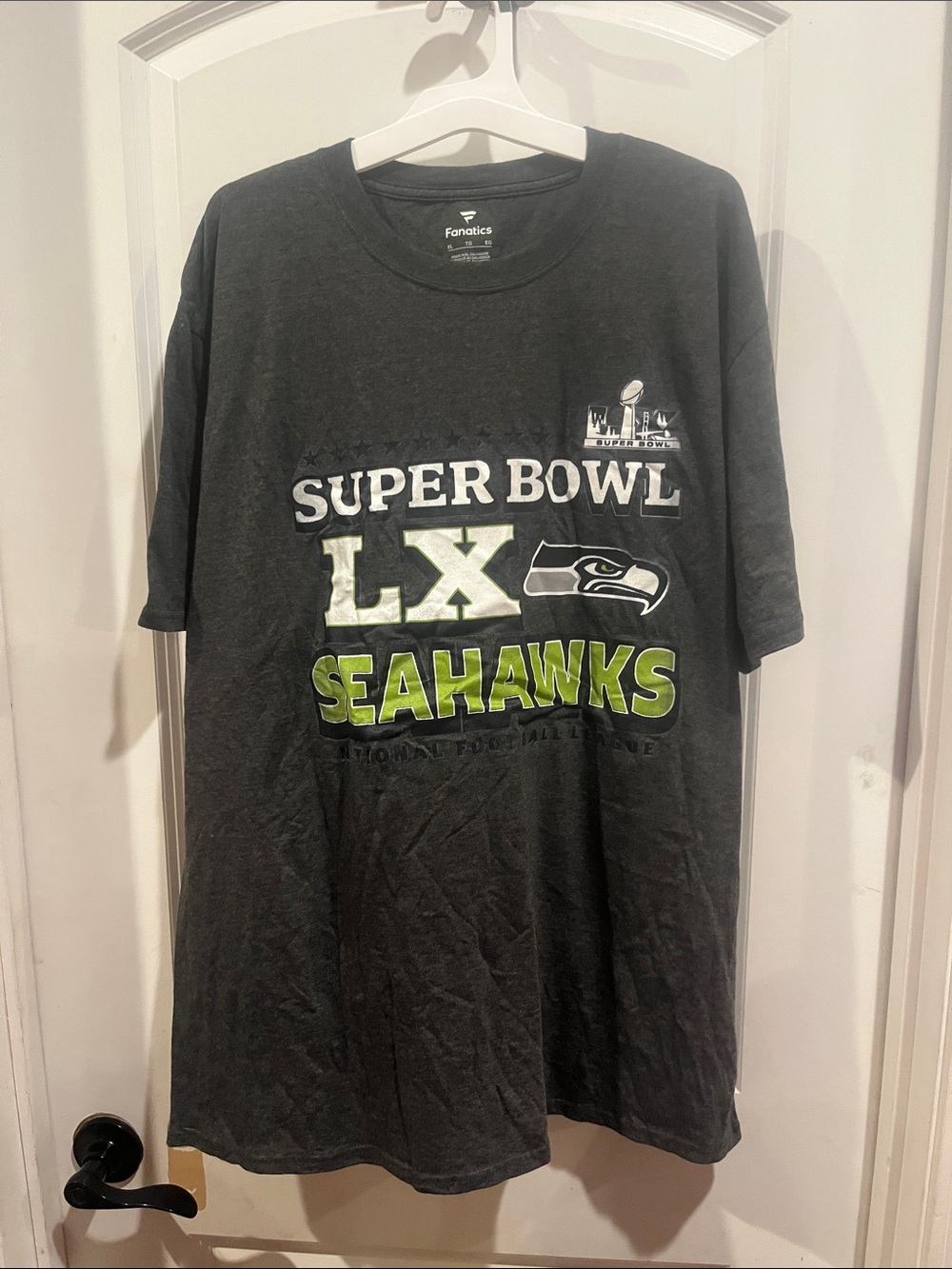 Fanatics Black Seattle Seahawks Super Bowl LX Graphic Tee